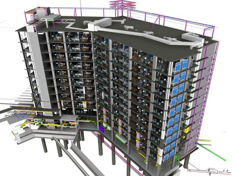 Residential tower modeled by an outsourced BIM team