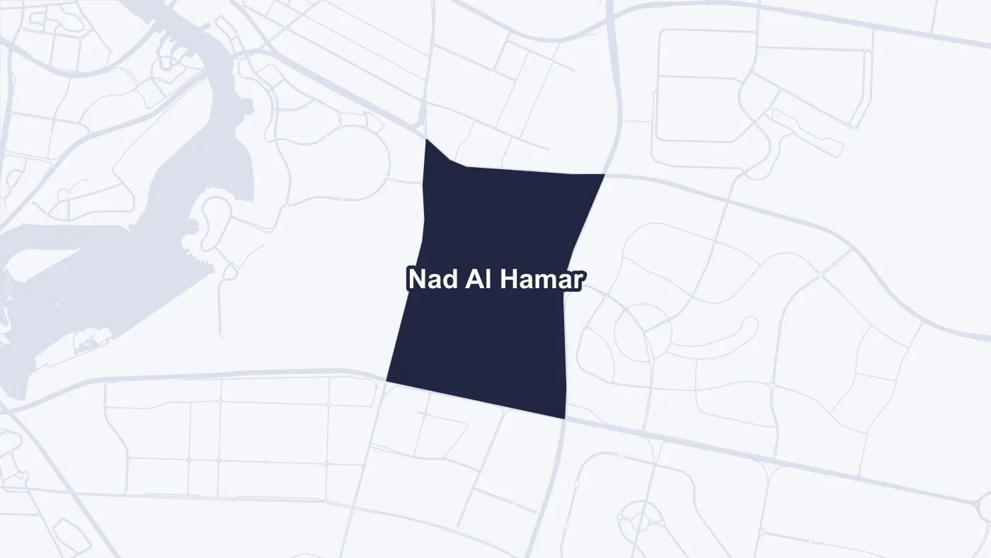 Map of Nad Al Hamar with the district shaded